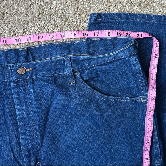 Men’s Rustler Dark Wash Denim Regular Fit Jeans Size 42x32 |C65 - Picture 6 of 12